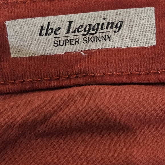 AG Adriano Goldschmied Pants Womens‎ Size 28R Orange Corduroy Skinny New - Picture 10 of 13